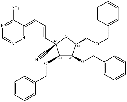 (2R,3R,4R,5R)-2-(4-amminopirrolo[2,1-f][1,2,4]triazin-7-il)-3,4-bis(benzilossi)-5-(( benzilossi)metil)tetraidrofuran-2-carbonitrile