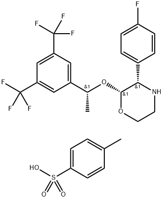 (2R,3S)-2-[(1R)-1-[3,5-Bis(trifluorometil)fenil]etossi]-3-(4-fluorofenil)morfolina 4-metilbenzensolfonato