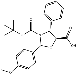Acido (2R,4R,5S)-3-(terz-butossicarbonil)-2-(4-metossifenil)-4-fenilossazolidin-5-carbossilico