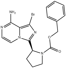 Fenilmetil estere dell'acido (2S)-2-(8-ammino-1-bromoimidazo[1,5-a]pirazin-3-il)-1-pirrolidinacarbossilico