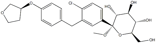 (2S,3R,4S,5S,6R)-2-(3-(4-((S)-tetraidrofuran-3-ilossi)benzil)-4-clorofenil)-tetraidro-6-(idrossimetil)-2-metossi -2H-piran-3,4,5-triolo