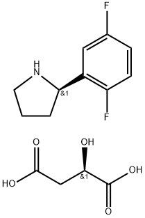 (R)-2-(2,5-difluorofenil)pirrolidina (R)-2-idrossisuccinato