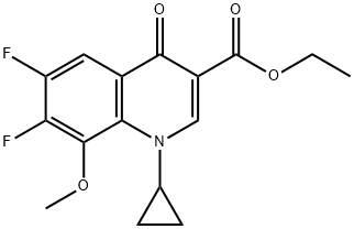 Estere etilico dell'acido 1-ciclopropil-6,7-difluoro-1,4-diidro-8-metossi-4-osso-3-chinolinacarbossilico