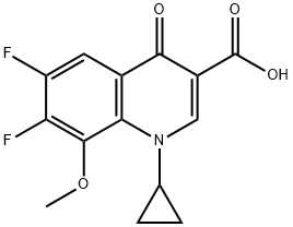 Acido 1-ciclopropil-6,7-difluoro-1,4-diidro-8-metossi-4-osso-3-chinolinacarbossilico