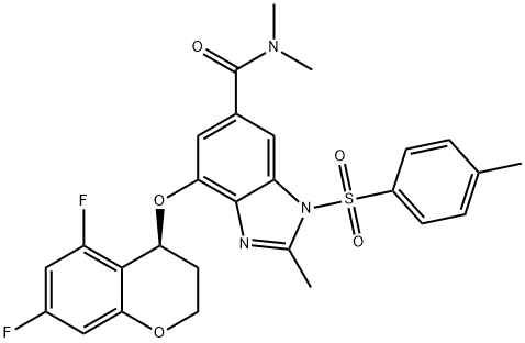 1H-benzimidazolo-6-carbossammide, 4-[[(4S)-5,7-difluoro-3,4-diidro-2H-1-benzopiran-4-il]ossi]-N,N,2-trimetil-1 -[(4-metilfenil)solfonil]-