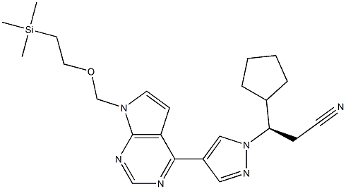 1H-pirazolo-1-propanenitrile, β-ciclopentil-4-[7-[[2-(trimetilsilil)etossi]metil]-7H-pirrolo[2,3-d]piriMidin-4-il]-, (βR) -