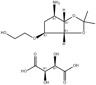Acido 2-((3aR,4S,6R,6aS)-6-ammino-2,2-dimetiltetraidro-3aH-ciclopenta[d][1,3]diossol-4-ilossi)etanolo acido L-tatarico