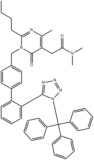 2-Butil-1,6-diidro-N,N,4-trimetil-6-osso-1-[[2'-[1-(trifenilmetil)-1H-tetrazol-5-il][1,1'- bifenil]-4-il]metil]-5-pirimidineacetammide