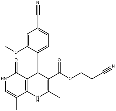 2-cianoetil 4-(4-ciano-2-metossifenil)-2,8-dimetil-5-osso-1,4,5,6-tetraidro-1,6-naftiridina-3-carbossilato