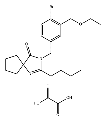 3-(4-bromo-3-(etossimetil)benzil)-2-butil-1,3-diazaspiro[4.4]non-1-en-4-one,etandioato (1:2)