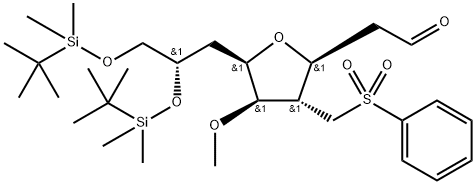 3,6-anidro-2,4,7-trideossi-8,9-bis-O-[(1,1-dimetiletil)dimetilsilil]-5-O-metil-4-[(fenilsolfonil)metil]-D- glicero-D-gulo-nonoso