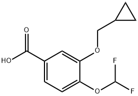 Acido 3-ciclopropilmetossi-4-difluorometossi-benzoico