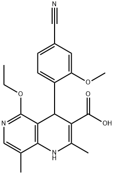 Acido 4-(4-ciano-2-metossifenil)-5-etossi-2,8-dimetil-1,4-diidro-1,6-naftiridina-3-carbossilico