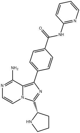 4-[8-ammino-3-(2S)-2-pirrolidinilimidazo[1,5-a]pirazin-1-il]-N-2-piridinil-benzammide