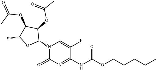 5`-desossi-5-fluore-N-[(pentoilossi)carbonil]citidina 2`,3`-diacetato