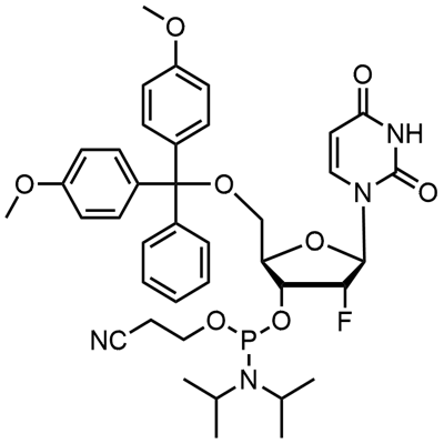 5'-O-(4,4-dimetossitritil)-2'-deossi-2'-fluorouridina-3'-(2-cianoetil-N,N-diisopropil)fosforammidito