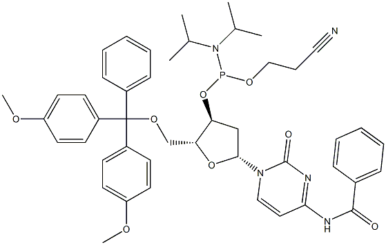 Fosforamide di 5'-O-DMT-N4-Benzoil-2'-deossicitidina 3'-CE