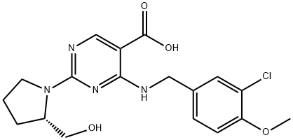 Acido 5-pirimidinacarbossilico, 4-[[(3-cloro-4-metossifenil)metil]aMino]-2-[(2S)-2-(idrossimetil)- 1-pirrolidinil]-