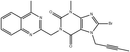 8-bromo-7-but-2-inil-3-metil-1-(4-metil-chinazolin-2-ilmetil)-3,7-diidro-purina-2,6-dione