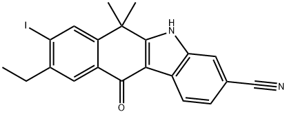 9-etil-8-iodo-6,6-dimetil-11-osso-6,11-diidro-5H-benzo[b]carbazolo-3-carbonitrile