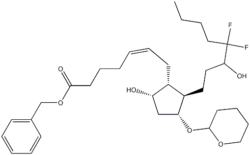 Benzil (Z)-7-[(1R,2R,3R,5S)-2-(4,4-difluoro-3-idrossiottil)-5-idrossi-3-[(tetraidro-2H-piran-2-il) ossi]ciclopentil]ept-5-enoato