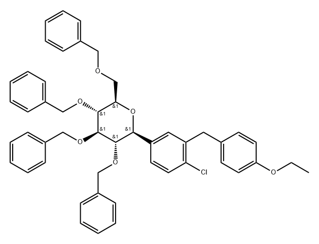 D-Glucitolo, 1,5-anidro-1-C-[4-cloro-3-[(4-etossifenil)metil]fenil]-2,3,4,6-tetrakis-O-(fenilmetil)-, ( 1S)-