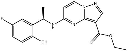 etil (R)-5-((1-(5-fluoro-2-idrossifenil)etil)ammino)pirazolo[1,5-a]pirimidina-3-carbossilato