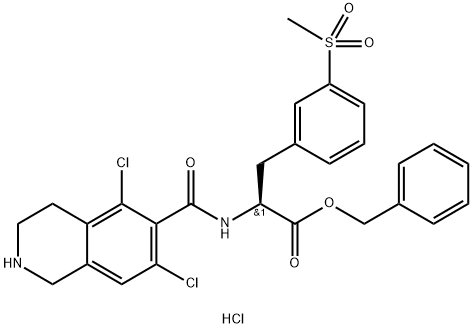 L-fenilalanina, N-[(5,7-dicloro-1,2,3,4-tetraidro-6-isochinolinil)carbonil]-3-(metilsolfonil)-, fenilmetil estere, cloridrato (1:1)