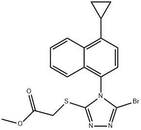 Metil 2-(5-broMo-4-(4-ciclopropilnaftalen-1-il)-4H-1,2,4-triazol-3-iltio)acetato