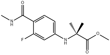 N-[3-Fluoro-4-[(metilammino)carbonil]fenil]-2-metilalanina metil estere