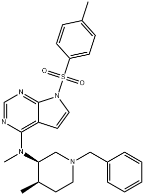 N-((3R,4R)-1-Benzil-4-metilpiperidin-3-il)-N-metil-7-tosil-7H-pirrolo[2,3-d]pirimidin-4-ammina