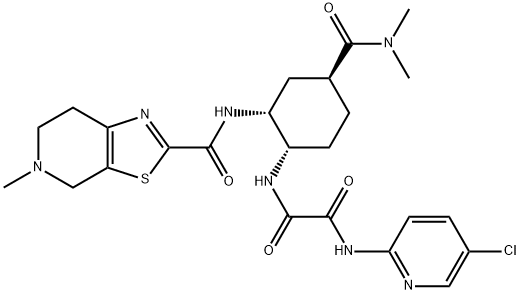 N-(5-cloropiridin-2-il)-N'-[(1S,2R,4S)-4-[(dimetilammino)carbonil]-2-[[(5-metil-4,5,6,7- tetraidrotiazolo[5,4-c]piridin-2-il)carbonil]ammino]cicloesil]etandiammide
