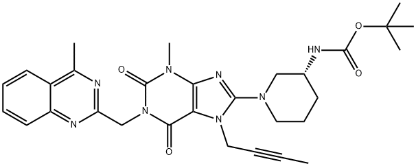 Tert-butile((3s)-1-(7-(but-2-yn-1-il)-3-metil-1-((4-metilchinazolin-2-il)metil)-2,6-diosso- 2,3,4,5,6,7-esaidro-1h-purin-8-il)piperidin-3-il)carbaMato